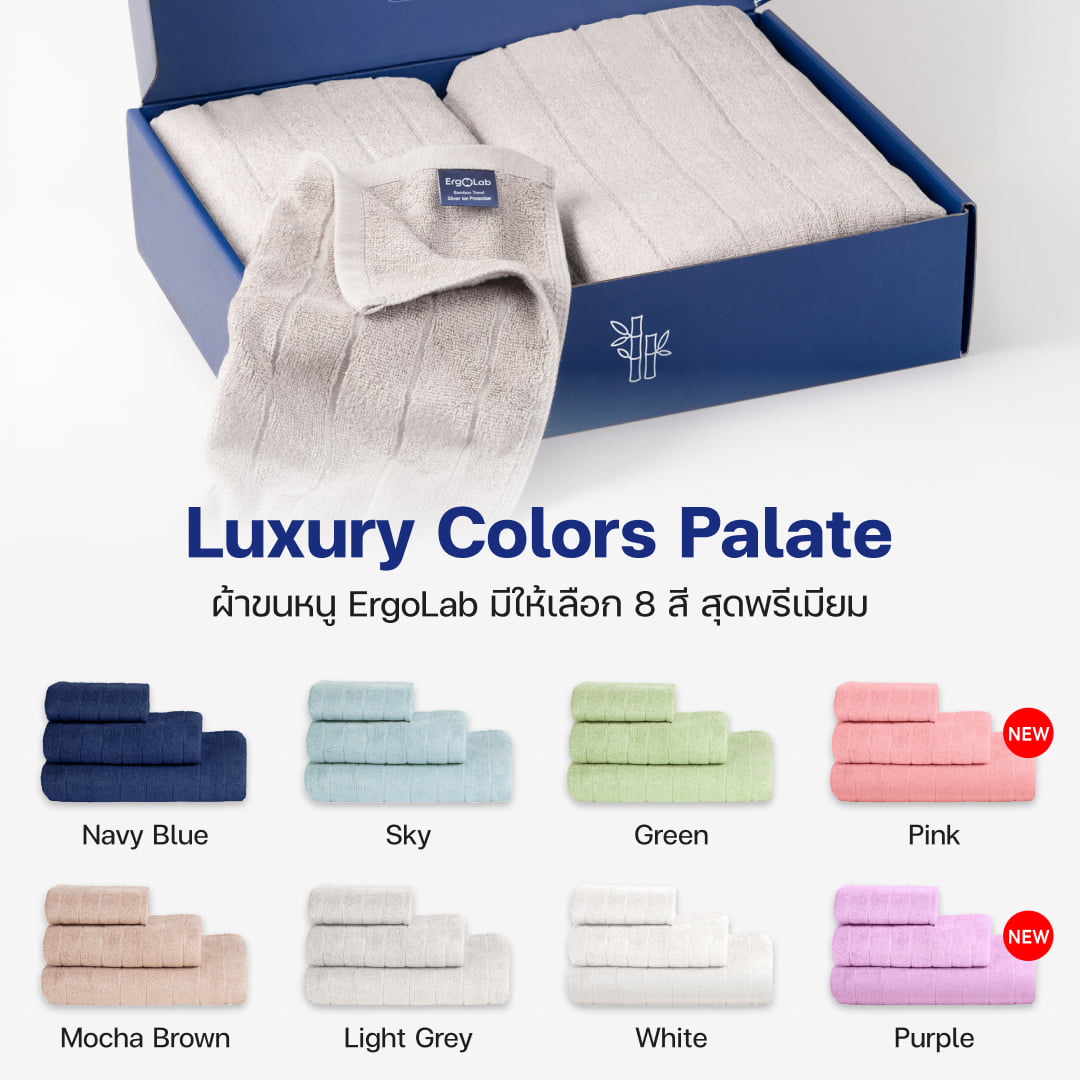 ชุดผ้าขนหนูเส้นใยไผ่ EROLAB สี NAVY BLUE_9